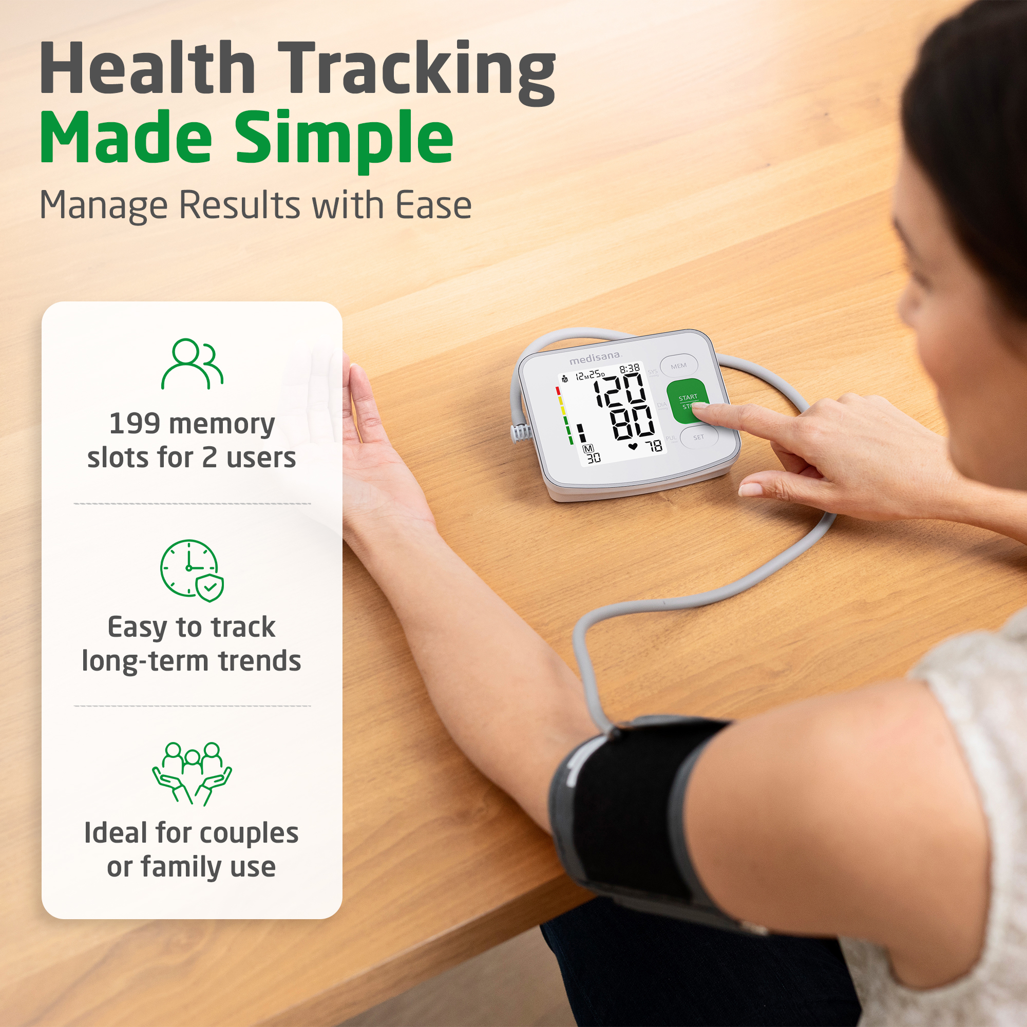 pleaseBU A57 | Upper-arm blood pressure monitor