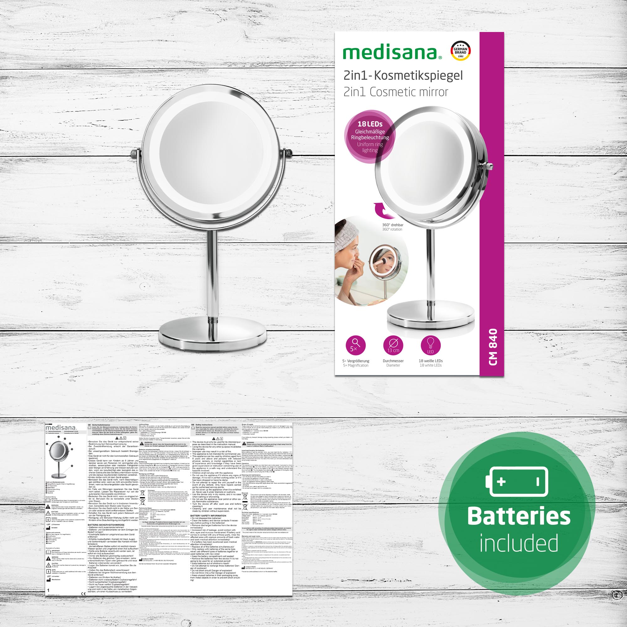 CM 840 | 2-in-1 Makeup Mirror