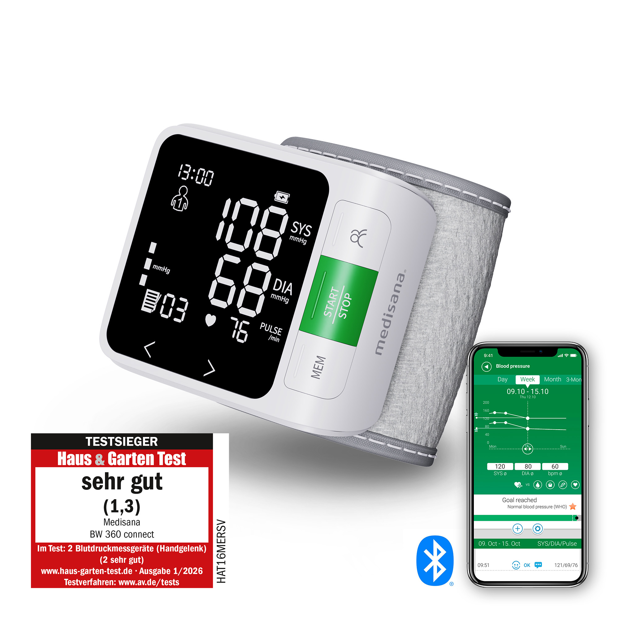 BW 360 connect | Handgelenk-Blutdruckmessgerät