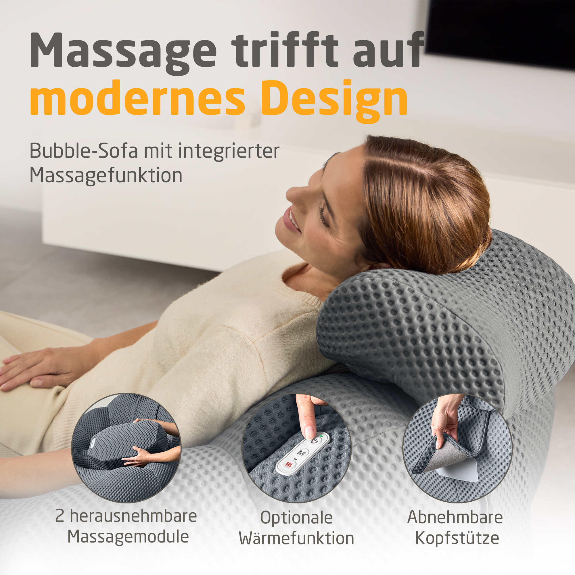 medisana RS 150 Bubble sofa - dark grey