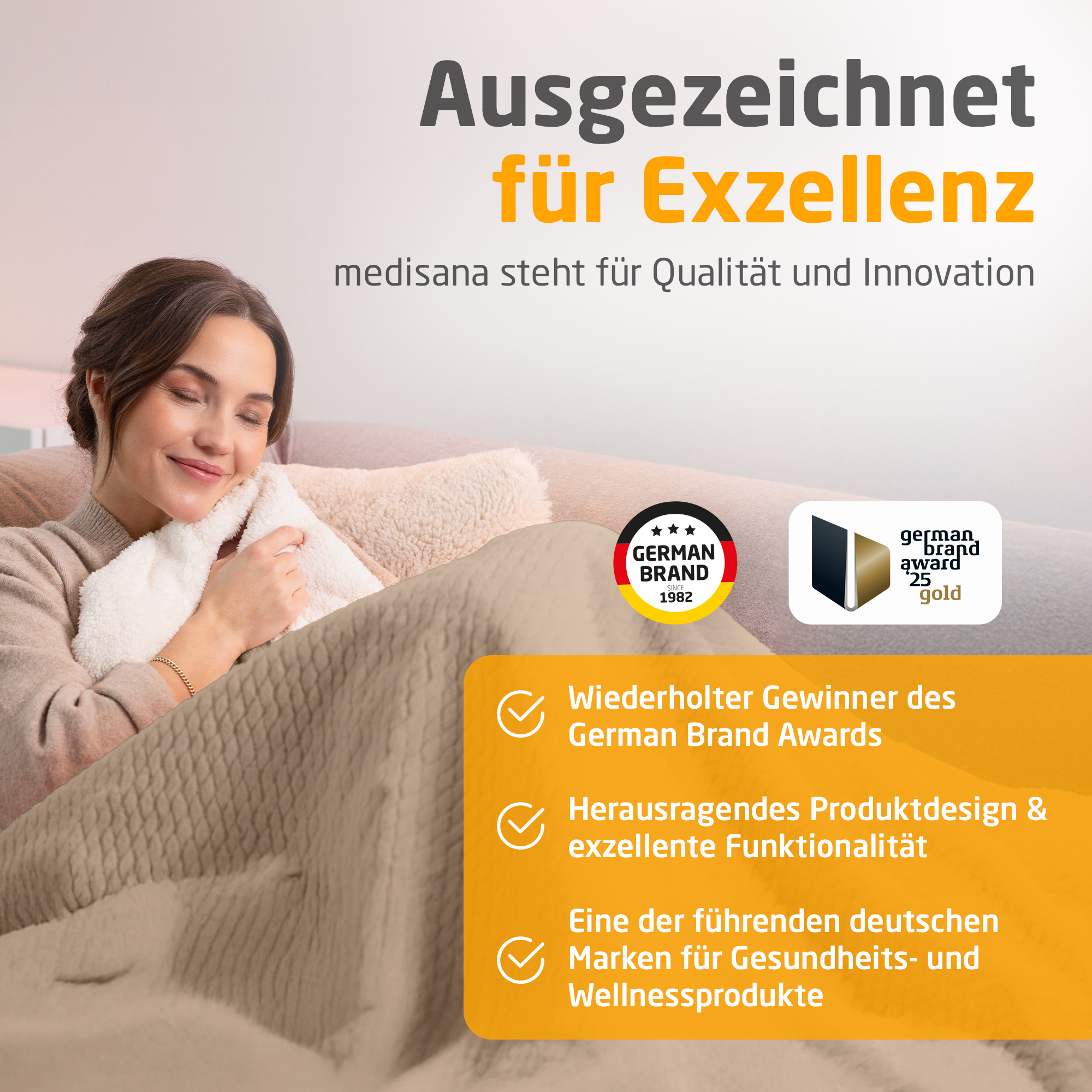 HB 419 | Kuschelheizdecke | sandcreme