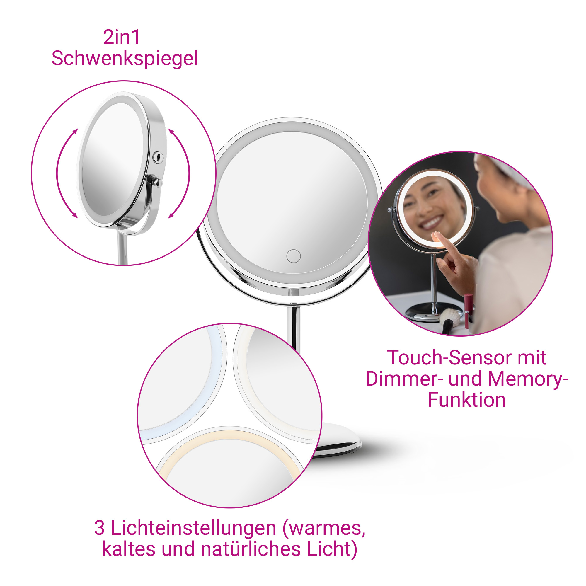 CM 844 | 2in1 Kosmetikspiegel