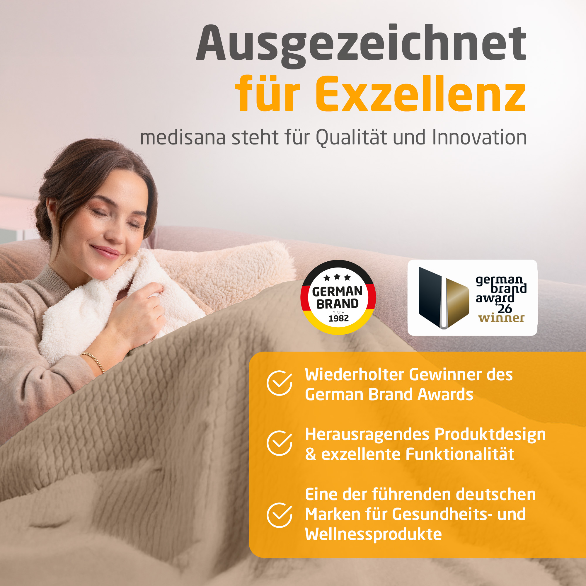 HB 419 | Kuschelheizdecke | sandcreme