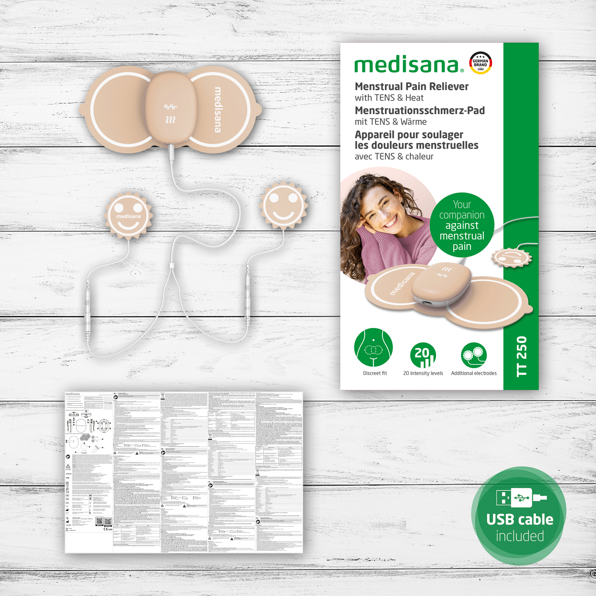 TT 250 | Menstruationsschmerz-Pad mit TENS & Wärme