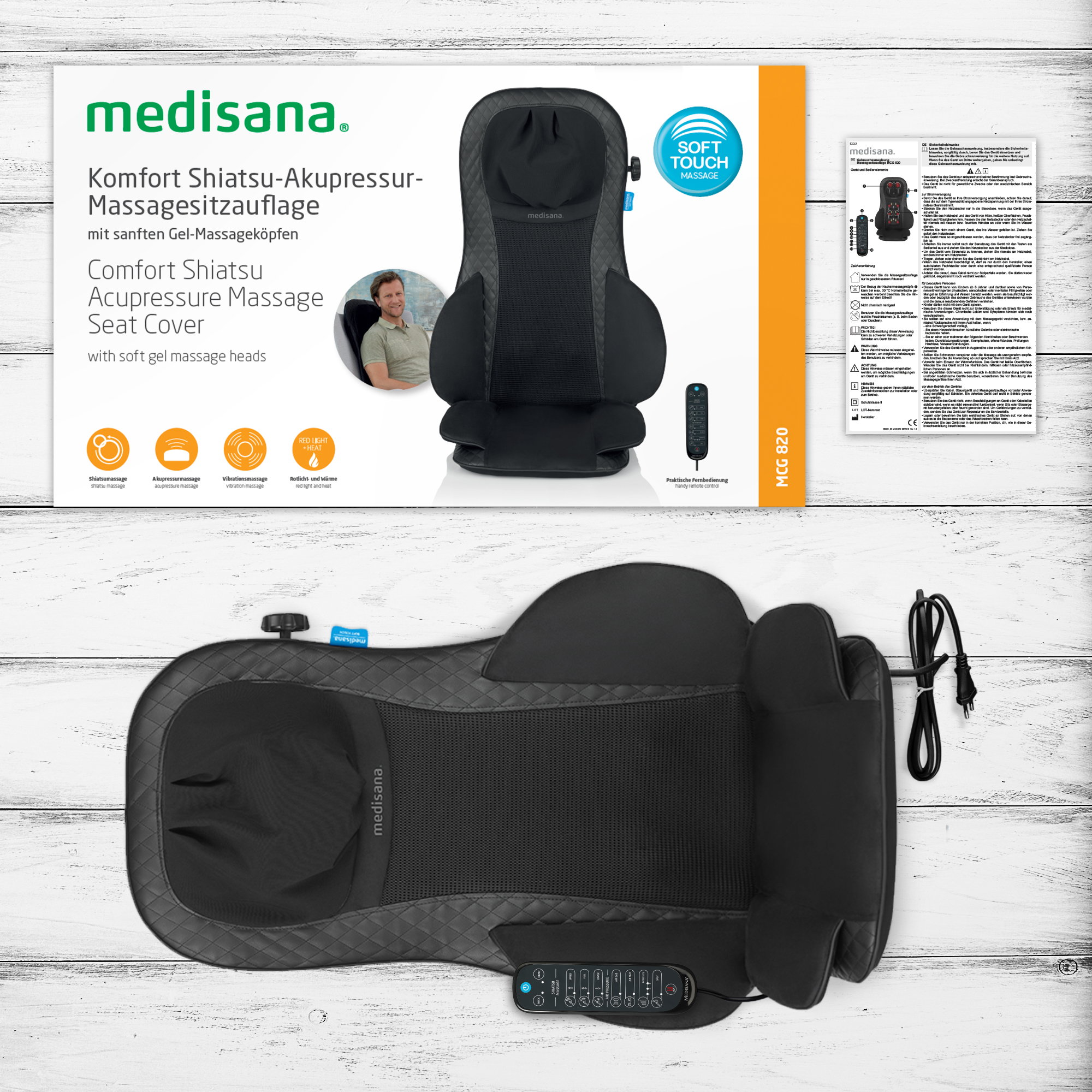 MCG 820 | Gel Shiatsu Acupressure Massage Seat Cushion