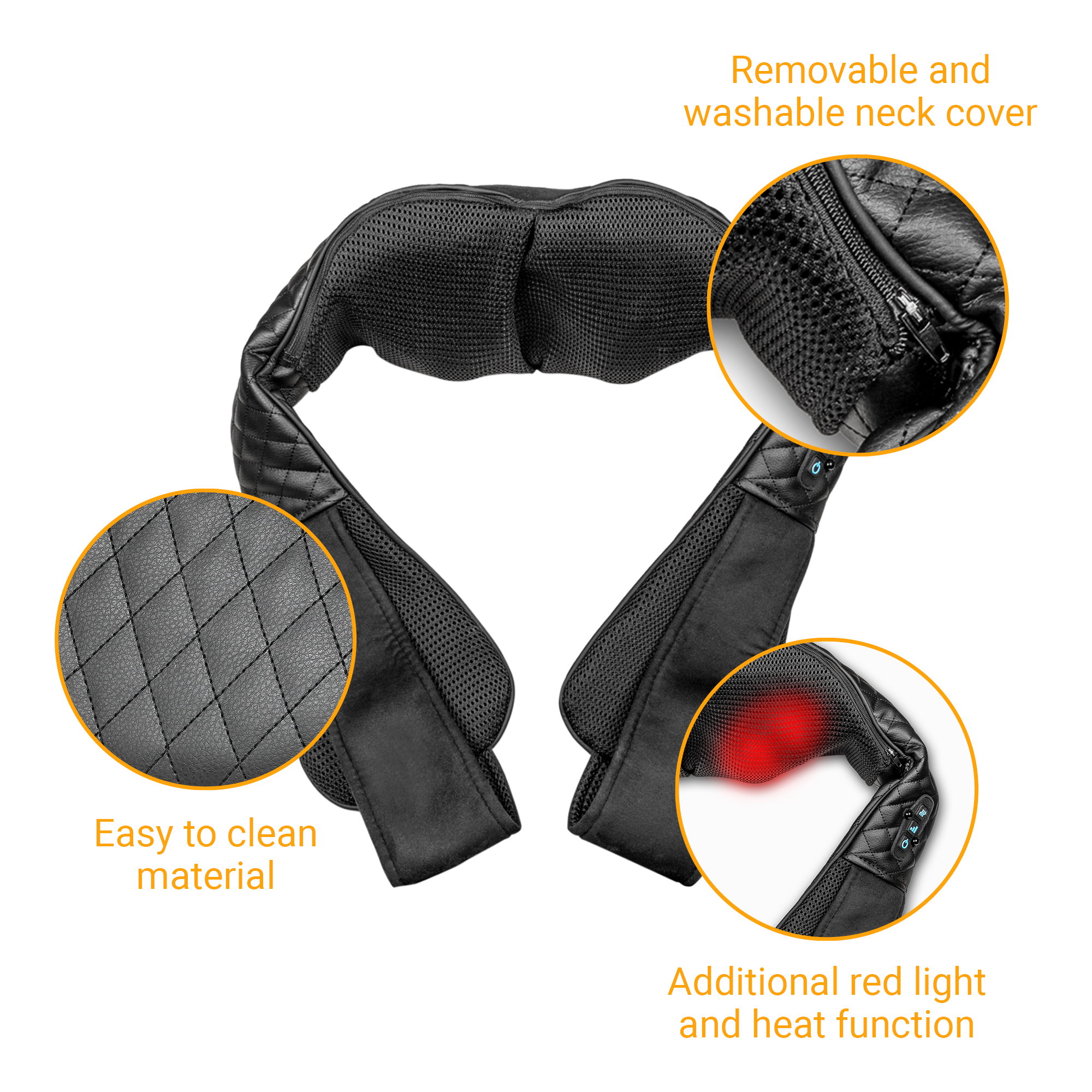 NMG 850 schwarz | Gel-Shiatsu-Nackenmassagegerät