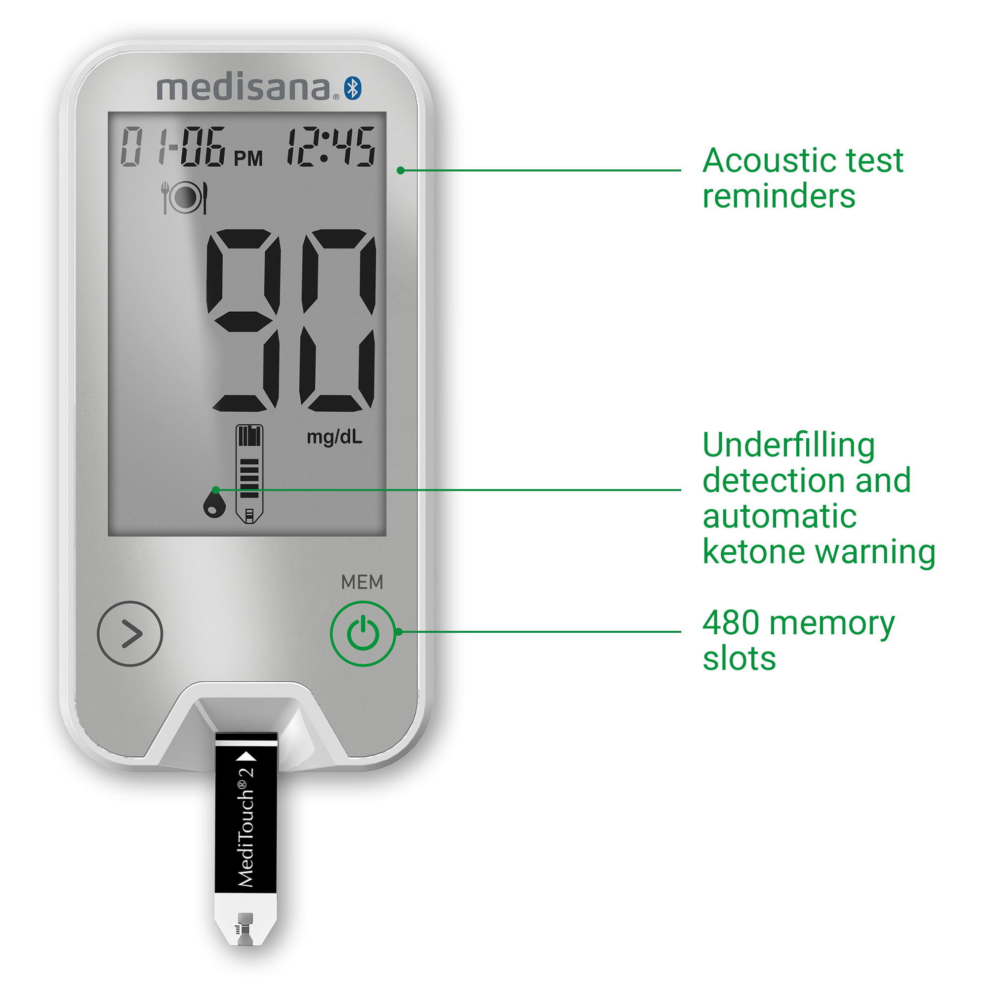 MediTouch 2 connect dual | Blutzuckermessgerät