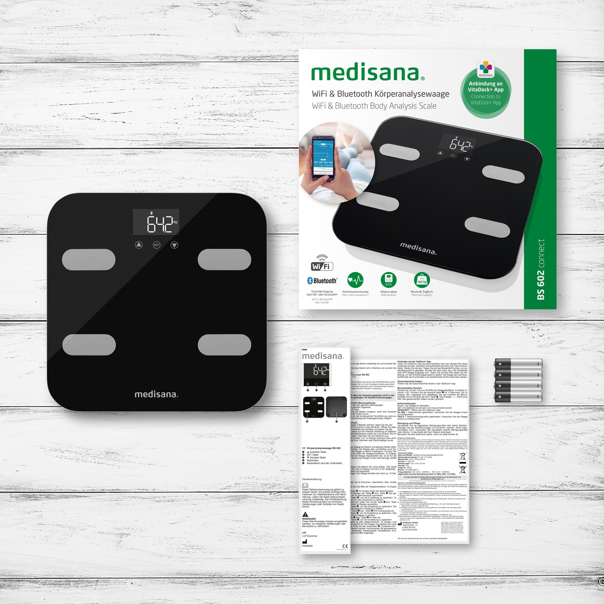 BS 602 connect | WiFi & Bluetooth Body Analysis Scale