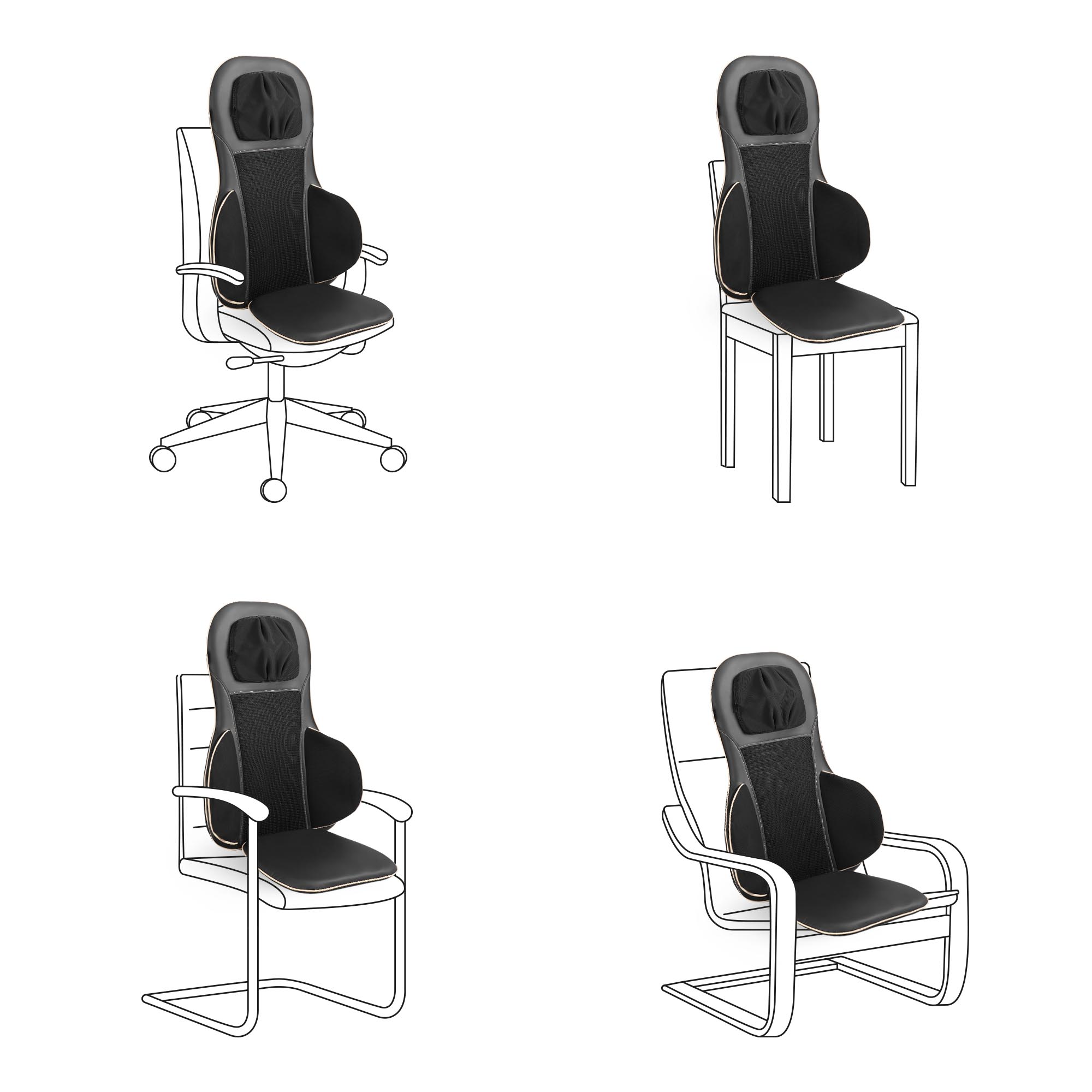 MC 825 | Shiatsu-Akupressur-Massagesitzauflage