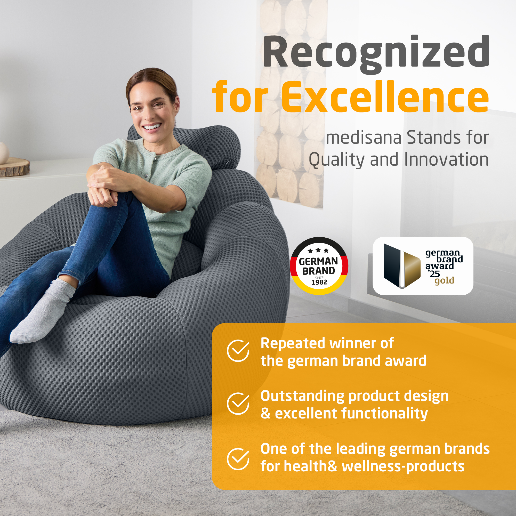 medisana RS 150 Bubble sofa - dark grey