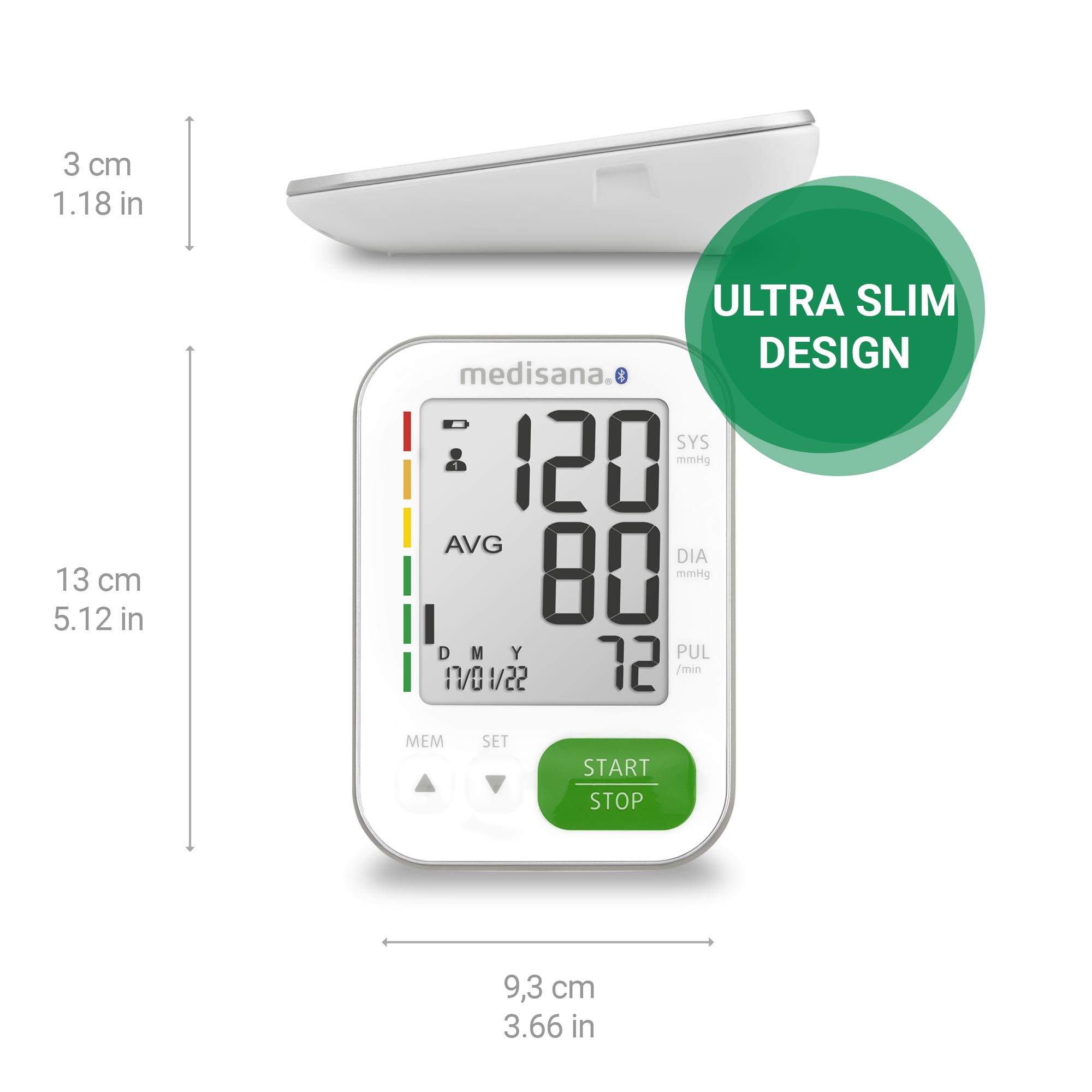 PhasedOut - medisana BU 570 Connect Oberarm-Blutdruckmessgerät Weiß