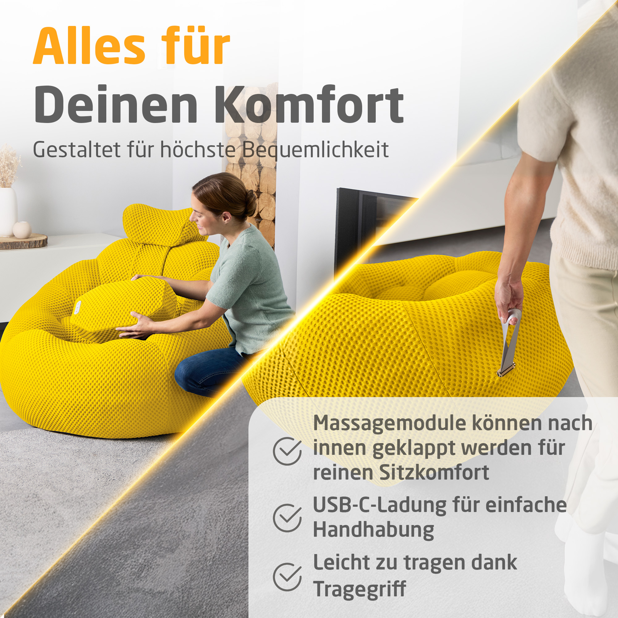 medisana RS 200 Bubble sofa - orange