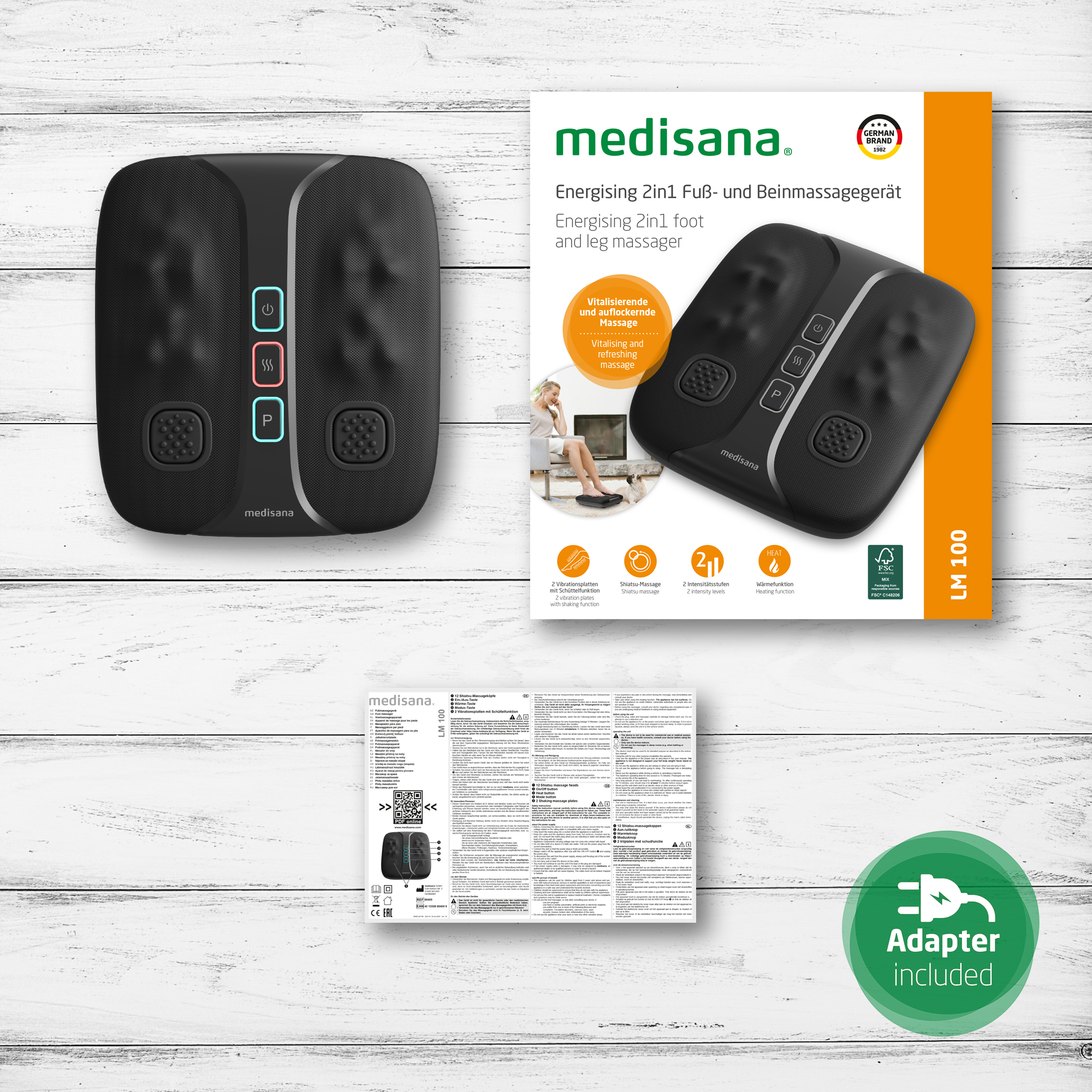 Energising 2in1 Fu- und Beinmassagegert | LM 100 | medisana Energising 2in1 Fu- und Beinmassagegert | LM 100 | medisana