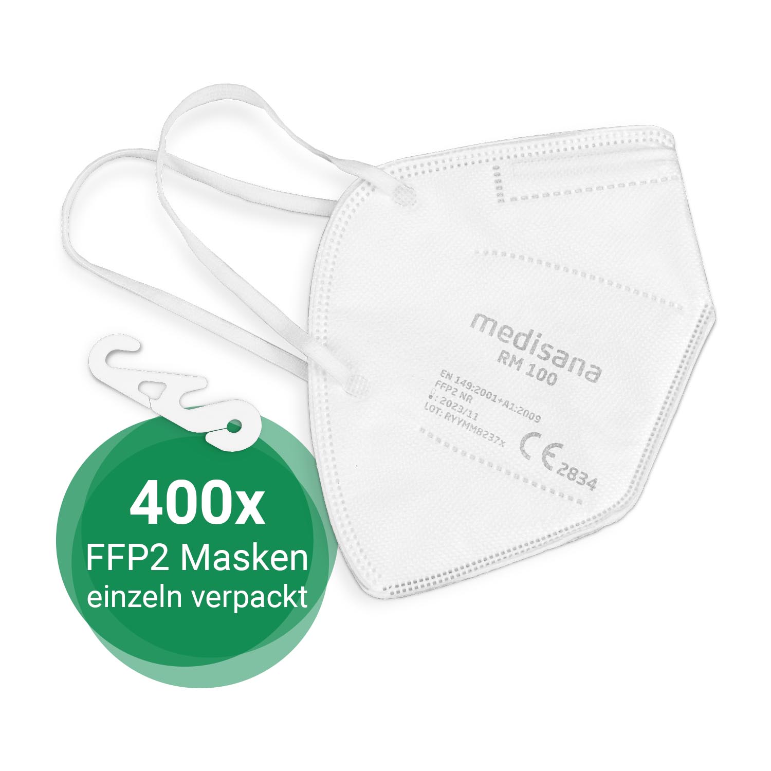RM 100 400x FFP2 Atemschutzmaske für Apotheken, Einrichtungen und  Unternehmen medisana®